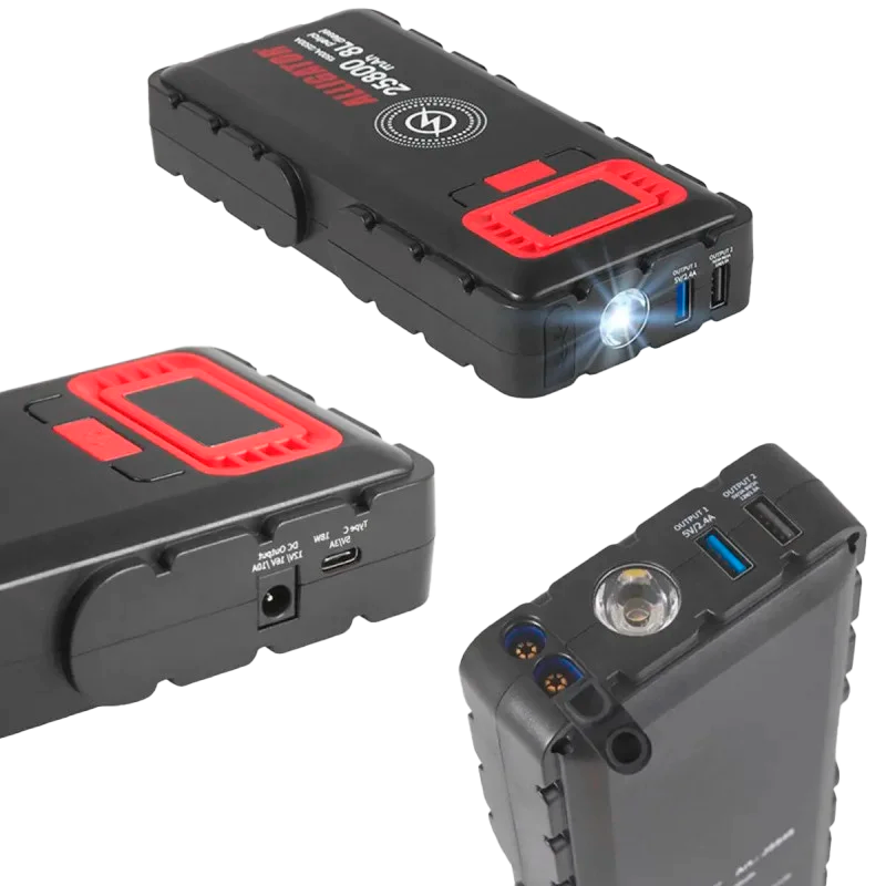 Пусковое устройство Alligator Jump Starter 1500A/2500A 25800mAh с беспроводной зарядкой - JS848