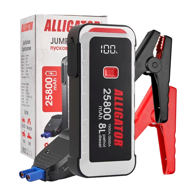 Пусковий пристрій Alligator Jump Starter 1500A/2500A 25800mAh - JS847