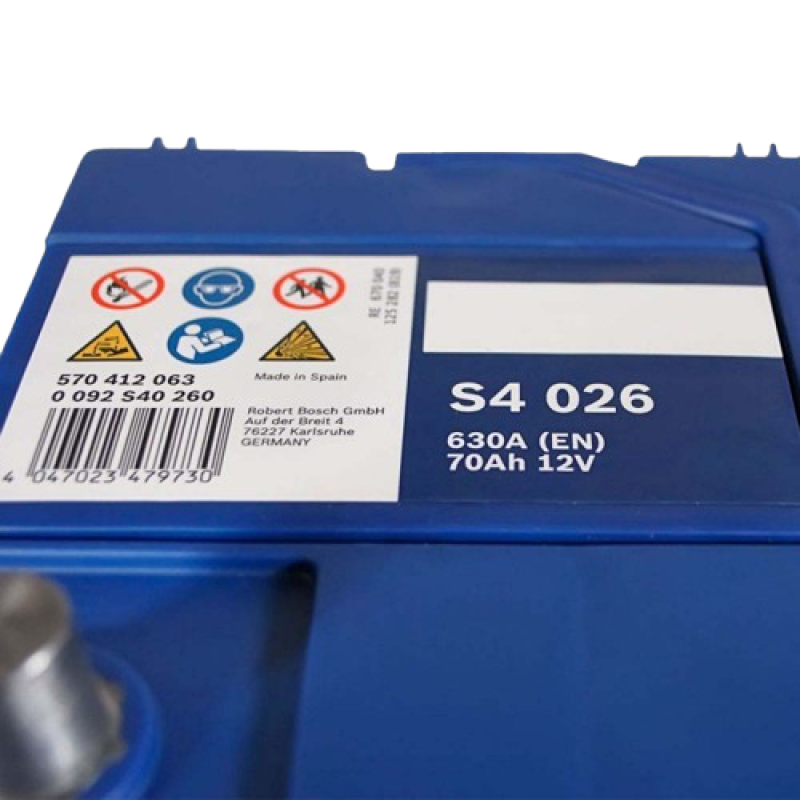 Автомобильный аккумулятор BOSCH 70Ah 630A R+ S4 026 - 0092S40260