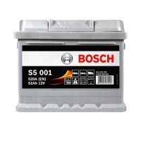 Автомобільний акумулятор BOSCH 52Ah 520A R+ S5 001 - 0092S50010