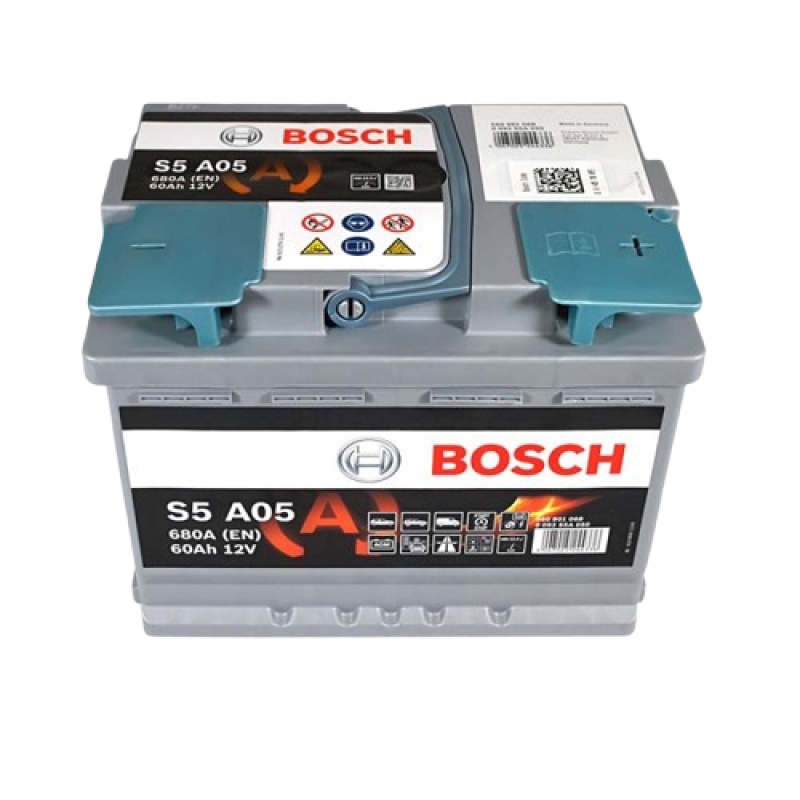 Автомобильный аккумулятор BOSCH Start-Stop AGM 60Ah 680A R+ S5 A05 - 0092S5A050