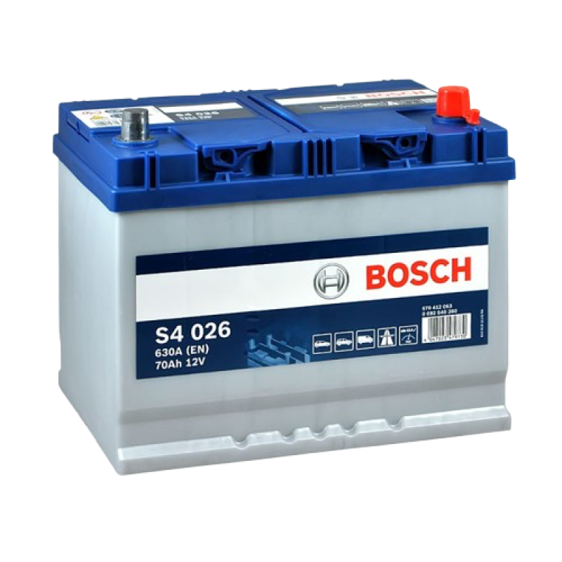 Автомобильный аккумулятор BOSCH 70Ah 630A R+ S4 026 - 0092S40260