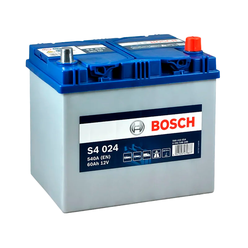 Автомобильный аккумулятор BOSCH 60Ah 540A R+ S4 024-0092S40240