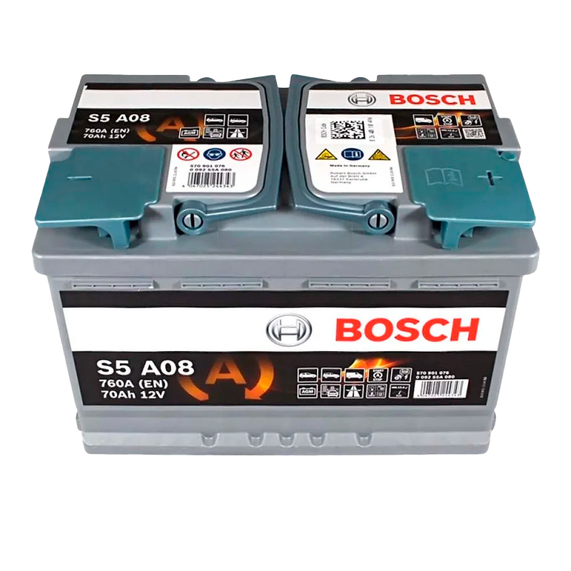 Автомобильный аккумулятор BOSCH Start-Stop AGM 70Ah 760A R+ S5 A08 - 0092S5A080