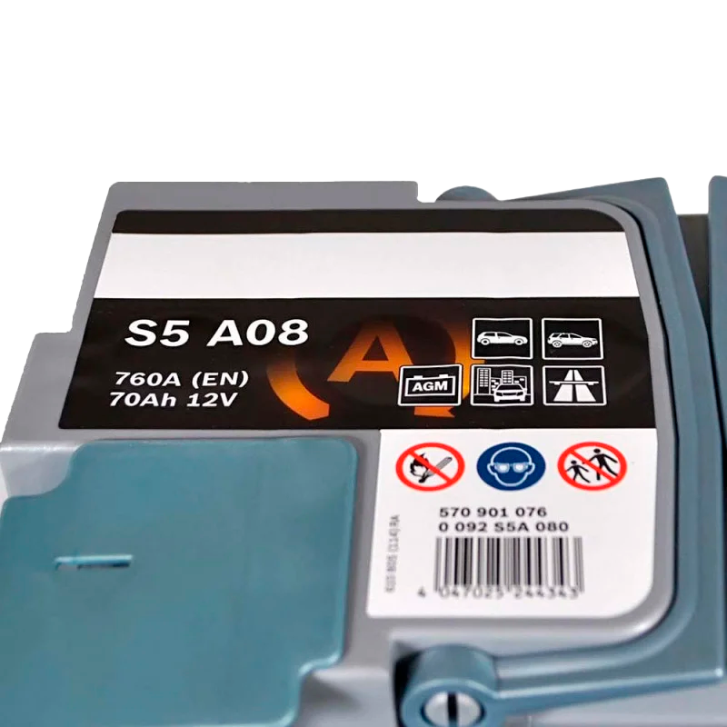 Автомобильный аккумулятор BOSCH Start-Stop AGM 70Ah 760A R+ S5 A08 - 0092S5A080