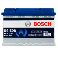 Автомобильный аккумулятор BOSCH Start-Stop EFB 70Ah 760A R+ S4 E08 - 0092S4E080