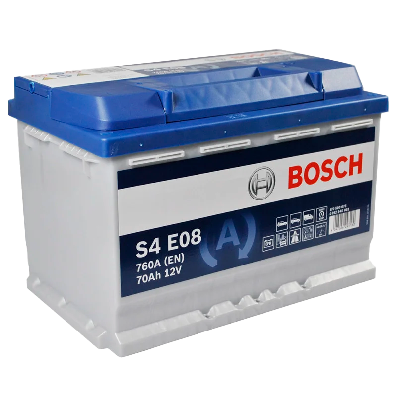 Автомобильный аккумулятор BOSCH Start-Stop EFB 70Ah 760A R+ S4 E08 - 0092S4E080