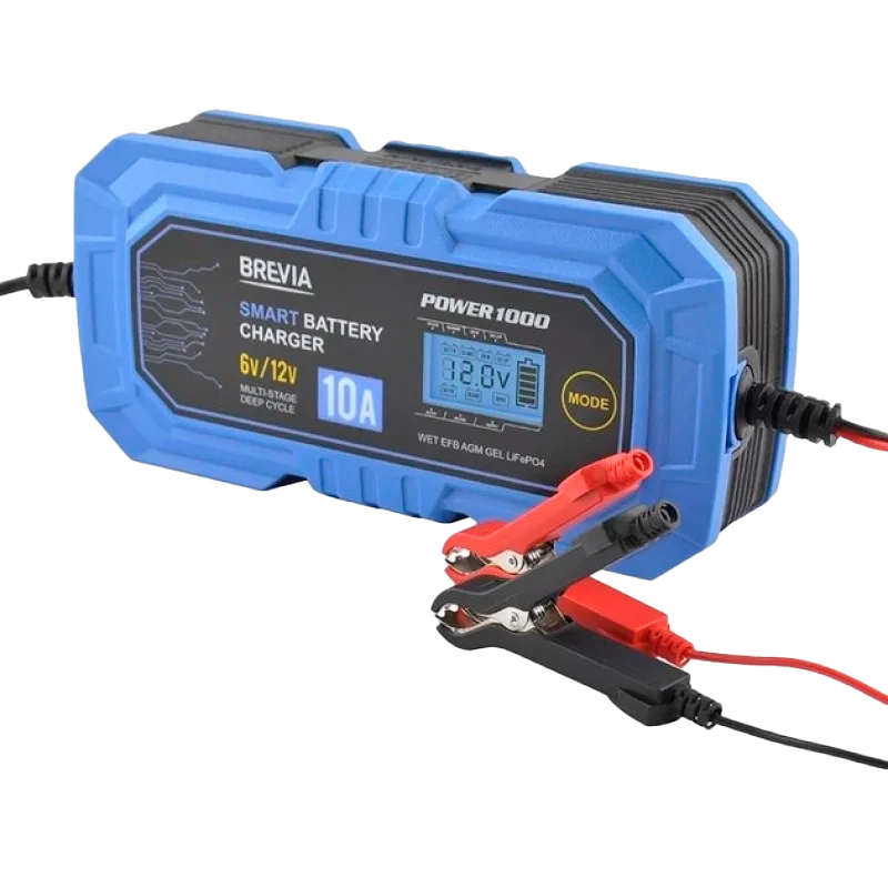 Зарядний пристрій для акумулятора Brevia Power1000 6V/12V 10A