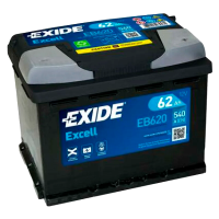 Автомобильный аккумулятор EXIDE Excell EB620 62Ah 540A R+