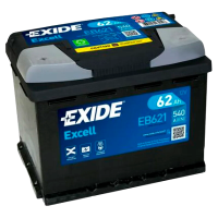Автомобильный аккумулятор EXIDE Excell EB621 62Ah 540A L+