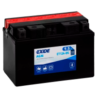 Мото аккумулятор EXIDE AGM 9,5Ah 130A (ET12A-BS)