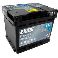 Автомобільний акумулятор EXIDE Premium EA472 47Ah 450A R+
