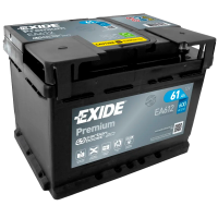 Автомобільний акумулятор EXIDE Premium EA612 61Ah 600A R+