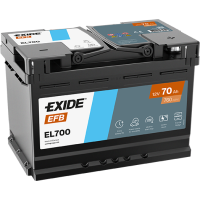 Автомобильный аккумулятор EXIDE Start-Stop EFB EL700 70Ah 760A R+