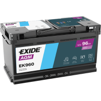 Автомобільний акумулятор EXIDE Start-Stop AGM EK960 96Ah 850A R+