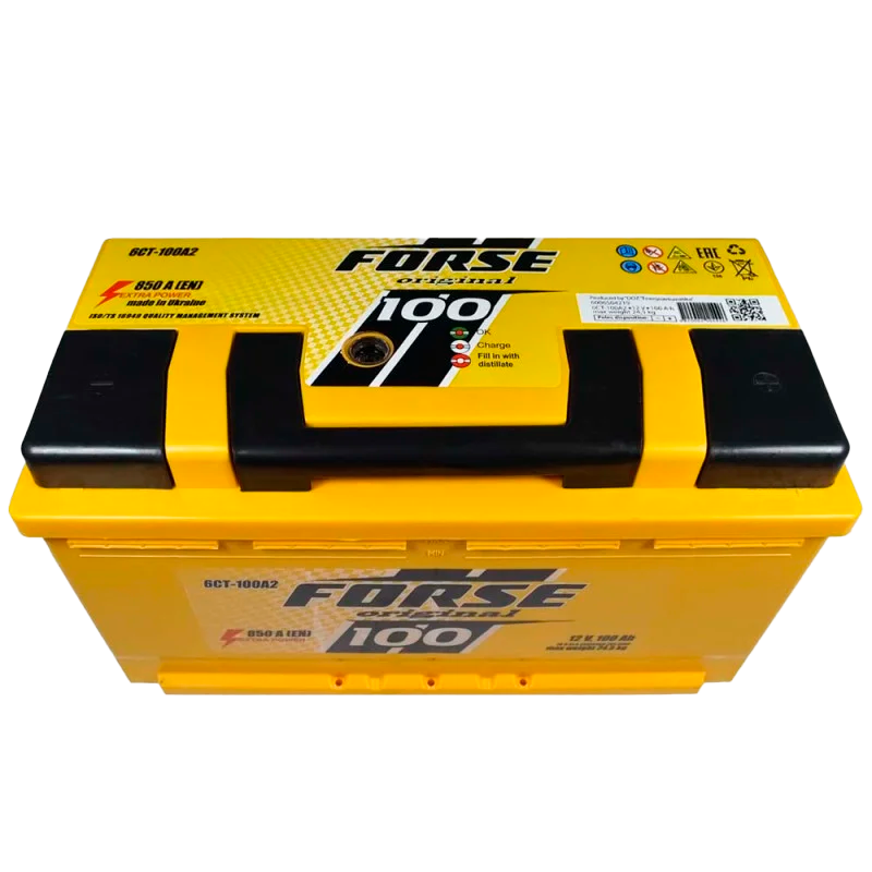Автомобильный аккумулятор FORSE 100Ah 850A R+