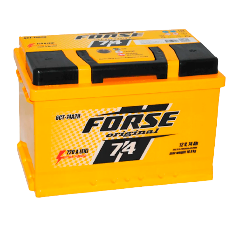 Автомобильный аккумулятор FORSE 74Ah 720A R+