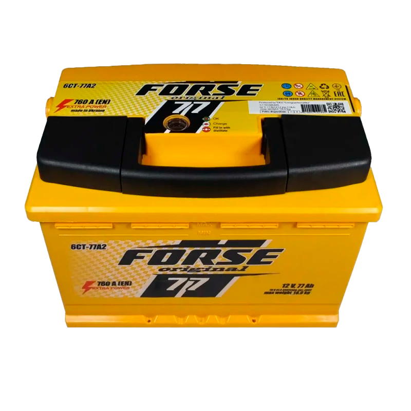 Автомобильный аккумулятор FORSE 77Ah 760A R+