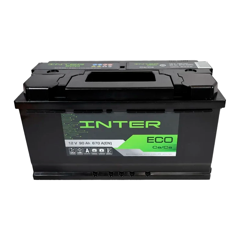 Автомобильный аккумулятор INTER Eco 90Ah 670A L+