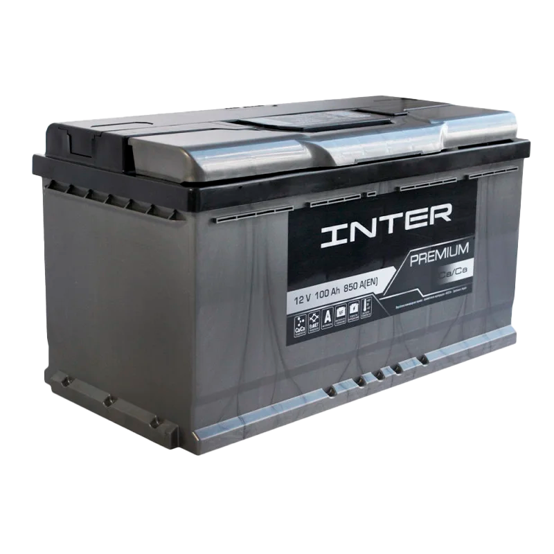 Автомобильный аккумулятор INTER Premium 100Ah 850A L+