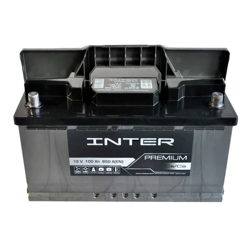 Автомобильный аккумулятор INTER Premium 100Ah 850A L+