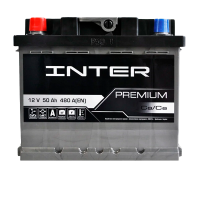 Автомобильный аккумулятор INTER Premium 50Ah 480A L+