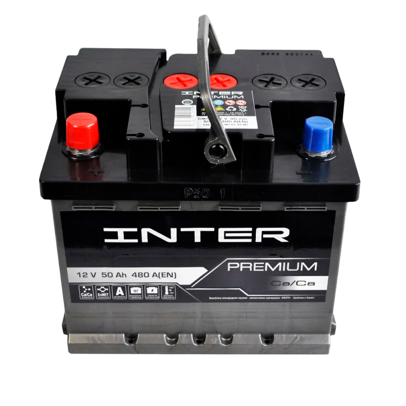 Автомобильный аккумулятор INTER Premium 50Ah 480A L+