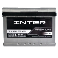 Автомобильный аккумулятор INTER Premium 60Ah 600A R+
