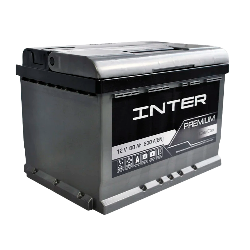 Автомобильный аккумулятор INTER Premium 60Ah 600A L+