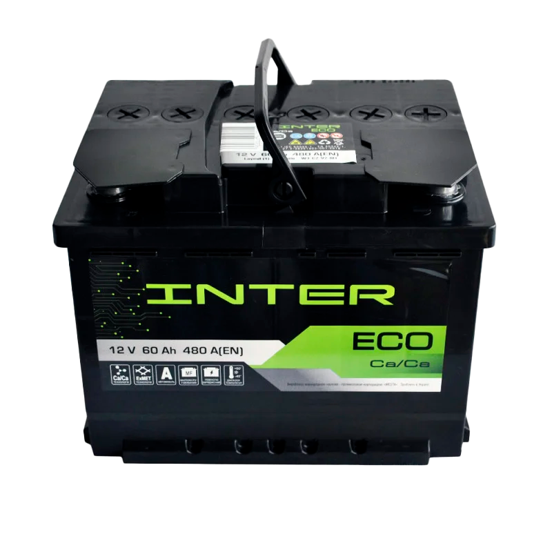 Автомобильный аккумулятор INTER Eco 60Ah 480A L+