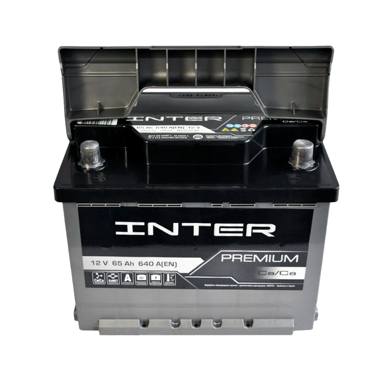 Автомобильный аккумулятор INTER Premium 65Ah 640A L+