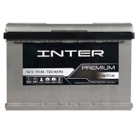 Автомобильный аккумулятор INTER Premium 74Ah 720A L+
