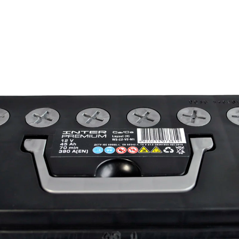 Автомобильный аккумулятор INTER Premium Asia 45Ah 390A R+