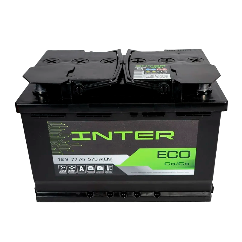 Автомобильный аккумулятор INTER Eco 77Ah 570A R+