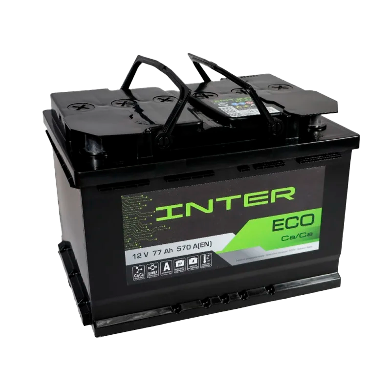 Автомобильный аккумулятор INTER Eco 77Ah 570A R+