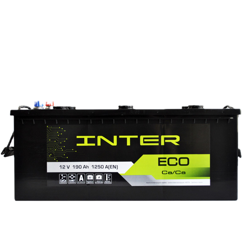 Грузовой аккумулятор INTER Eco 190Ah 1250A L+