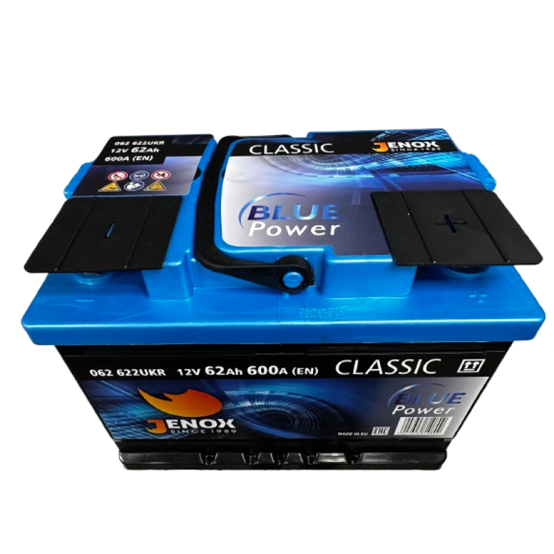 Автомобильный аккумулятор JENOX Classic 62Ah 600A R+ 