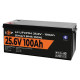 Аккумулятор литиевый LOGIC POWER LiFePO4 24V (25,6V) - 100 Ah (2560Wh) (Smart BMS 100А) с BT пластик
