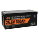 Аккумулятор литиевый LOGIC POWER LiFePO4 24V (25,6V) - 100 Ah (2560Wh) (Smart BMS 100А) с BT пластик