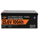 Аккумулятор литиевый LOGIC POWER LiFePO4 24V (25,6V) - 100 Ah (2560Wh) (Smart BMS 100А) с BT пластик