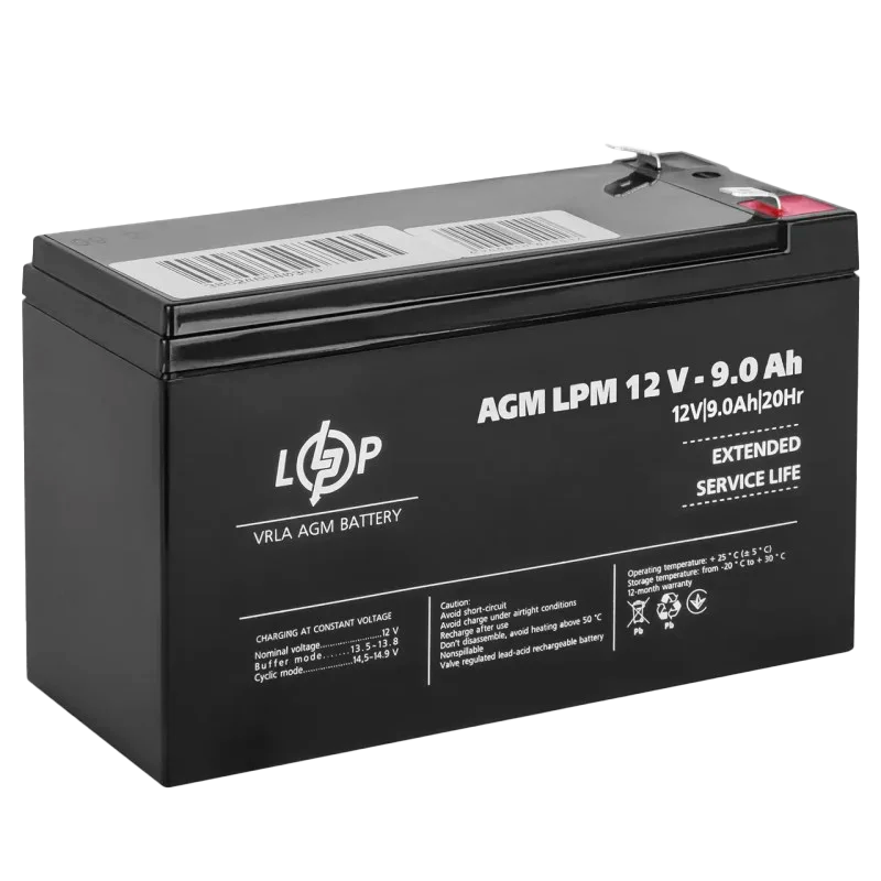 Аккумулятор тяговый LOGIC POWER AGM LPM 12V - 9 Ah