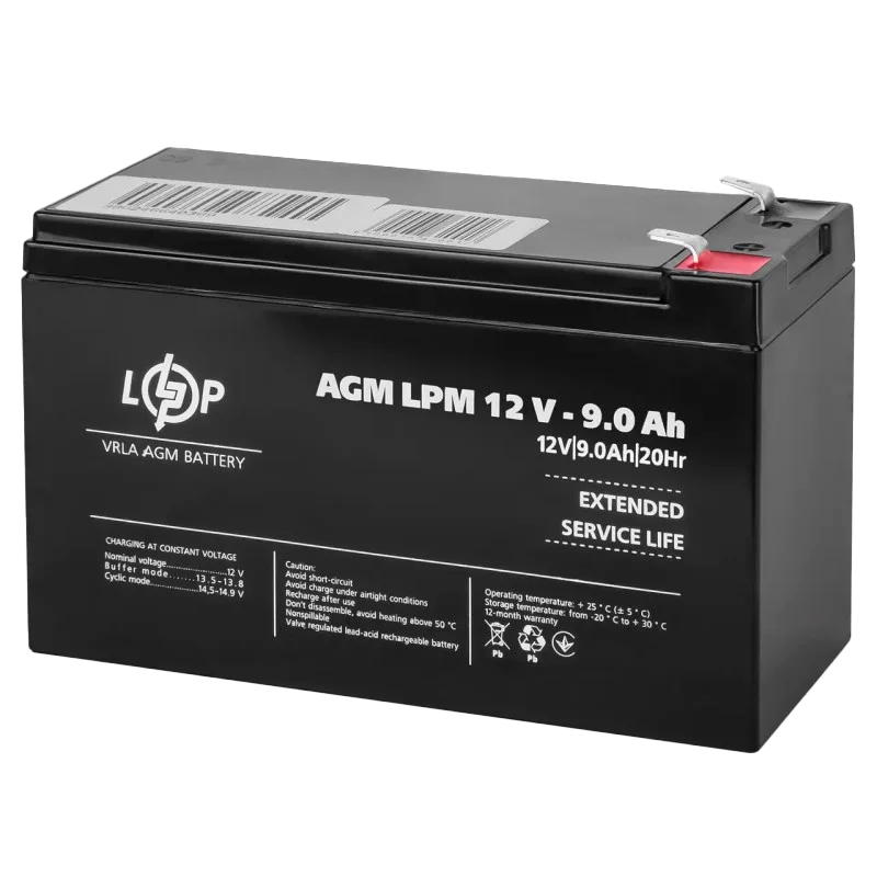 Аккумулятор тяговый LOGIC POWER AGM LPM 12V - 9 Ah
