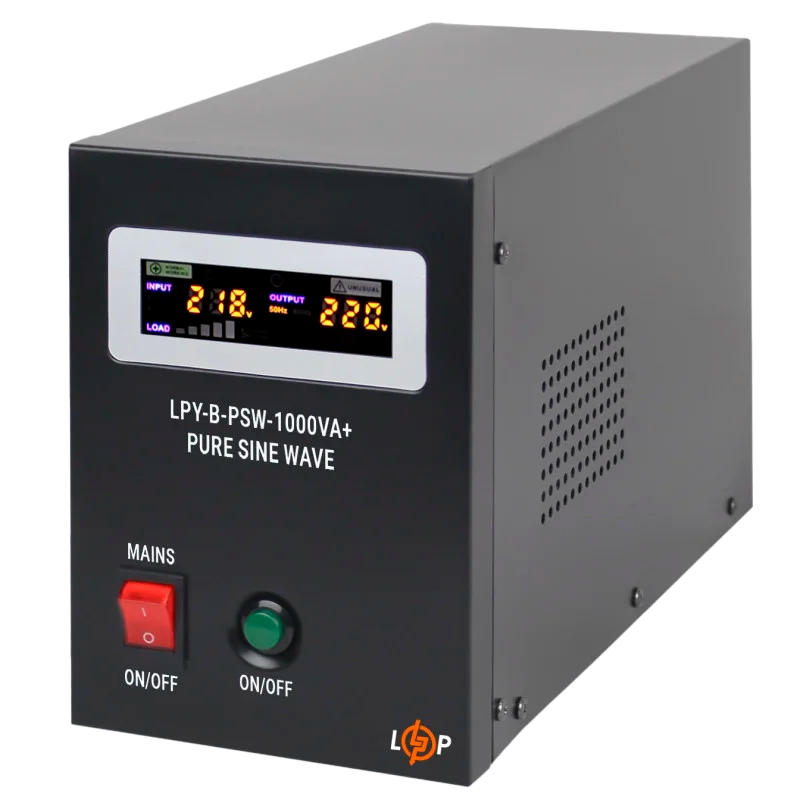 ИБП с правильной синусоидой 12V LPY-B-PSW-1000VA+(700Вт) 10A/20A - 4151