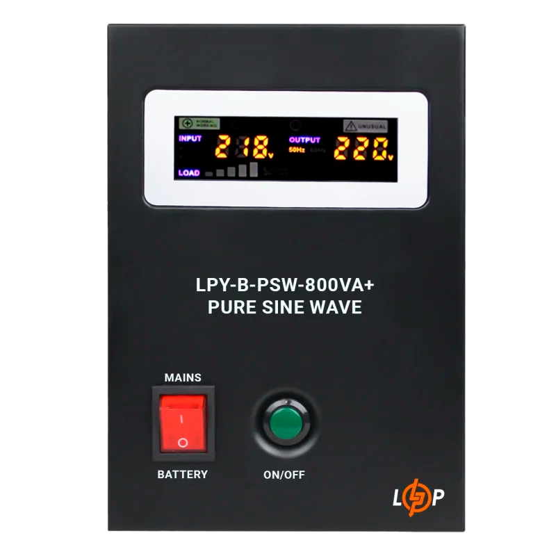 ИБП с правильной синусоидой 12V LPY-B-PSW-800VA+(560Вт) 5A/15A - 4150