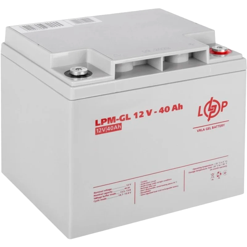 Аккумулятор гелевой LOGIC POWER LPM-GL 12V-40Ah