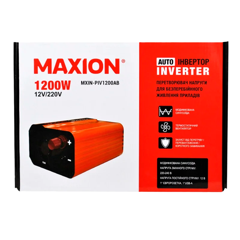 Инвертор MAXION 1200W модифицированная синусоида