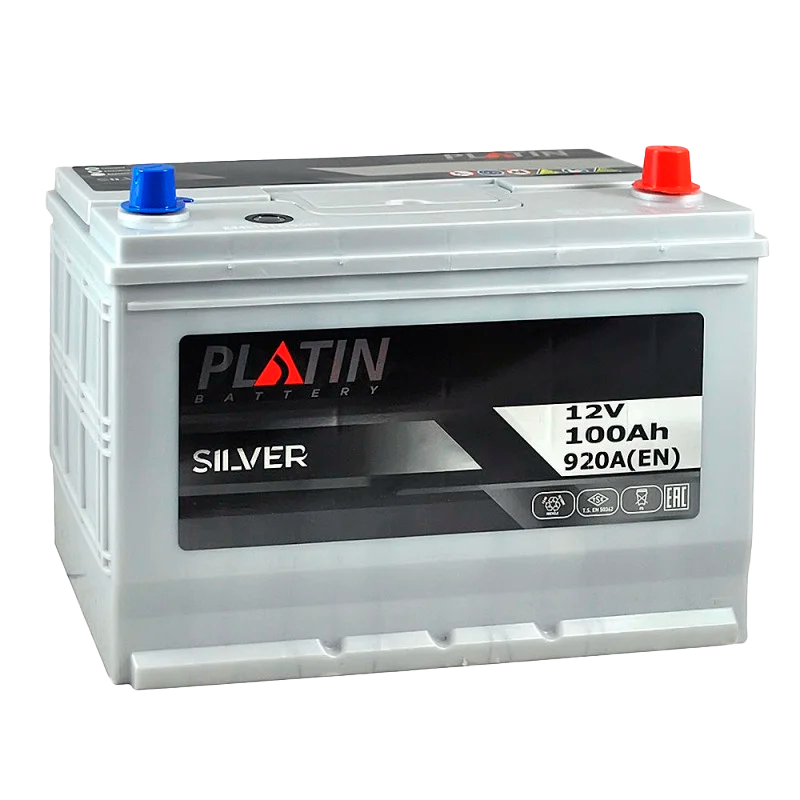 Автомобильный аккумулятор PLATIN Silver Asia SMF 100Ah 920A R+