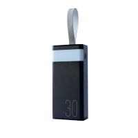 Внешний аккумулятор Remax Chinen Type-C 20W + 2USB 22.5W 30000mAh LED Черный (RPP-320) Рower Bank