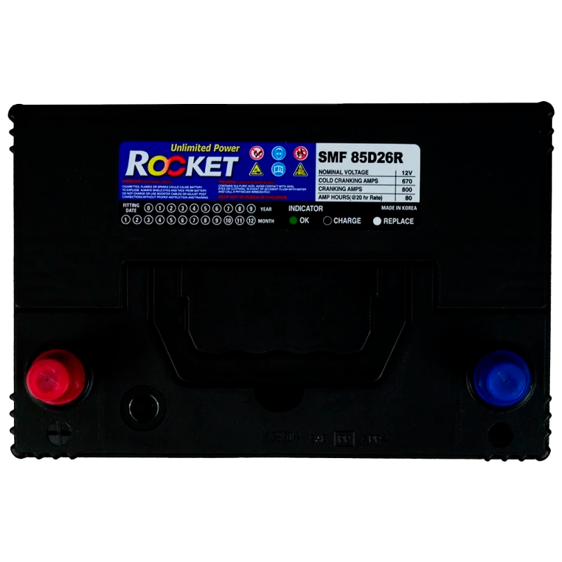 Автомобильный аккумулятор ROCKET SMF 85D26R 80Ah 670A L+
