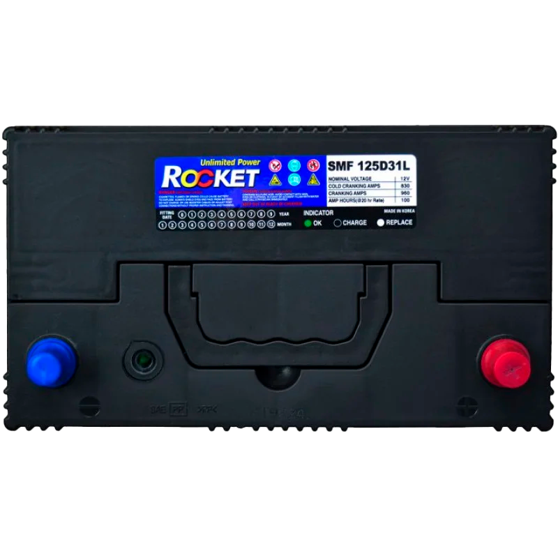 Автомобильный аккумулятор ROCKET SMF 125D31L 100Ah 830A R+